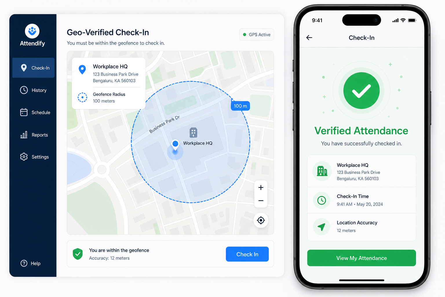 GPS attendance management
