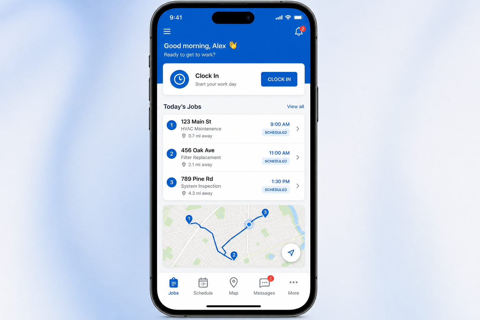 Field worker mobile app